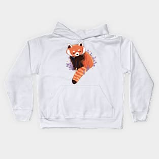 Red panda illustration Kids Hoodie